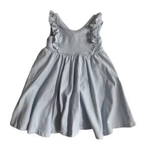 Remie Girl Blue Striped Twirl Dress